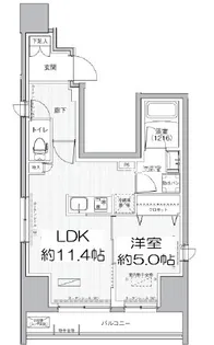 グラン,フォークス神田イーストタワー【9階】の間取り
