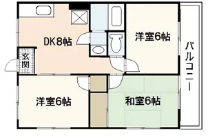 コーポ熊本【4階】の間取り