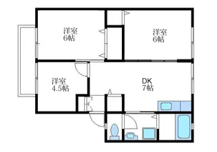 サンヴィレッジ新湯野 A棟【2階】の間取り