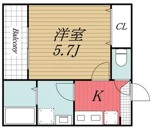 千葉県千葉市花見川区検見川町3【アパート】の間取り