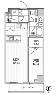 シーズンフラッツ菊川ウエスト【7階】の間取り