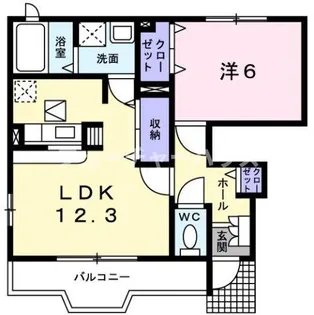 ラッフィナート・パラッツオ【1階】の間取り