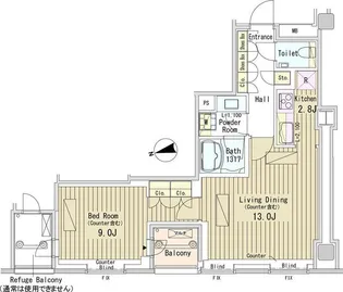東京都港区西新橋3【マンション】の間取り