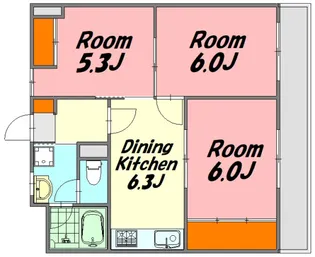 広島県広島市西区福島町1【マンション】の間取り