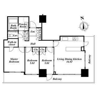 リエトコート アルクスタワー【12階】の間取り