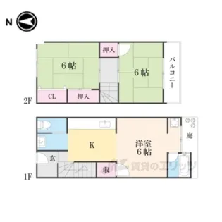 日ノ岡ローズハイツ【3階】の間取り