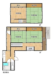 島根県松江市石橋町【一戸建】の間取り