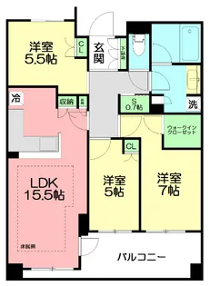 クラッシィハウス辻堂【3階】の間取り