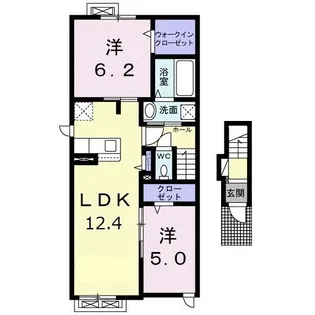 シャルール【2階】の間取り