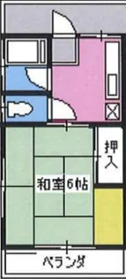 ハタノハイツ【1階】の間取り