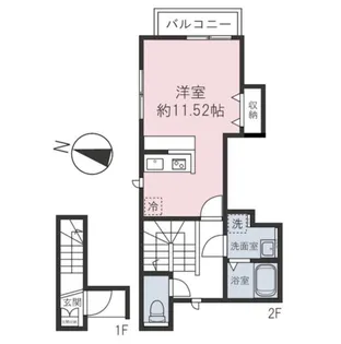 レフィナード小竹【2階】の間取り