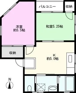 袋山ハイツ【2階】の間取り
