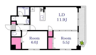 Lion平和大通【10階】の間取り