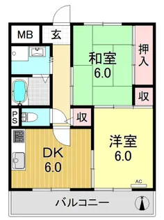 大阪府大阪市平野区喜連3【マンション】の間取り
