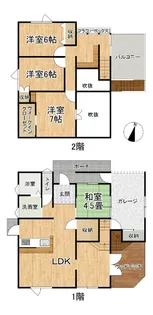 秋田県秋田市桜ガ丘5【一戸建】の間取り
