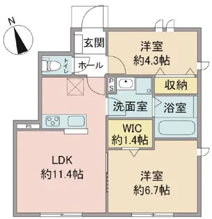 フローレンティアII【1階】の間取り