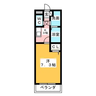 フリューゲル岩成台【1階】の間取り