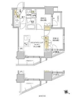 グレーシアフィット三軒茶屋【11階】の間取り