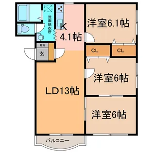 パティオあかしやI【2階】の間取り