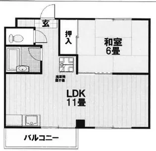 コクーン三条大宮【3階】の間取り