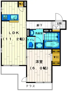 マロン レジデンス【1階】の間取り