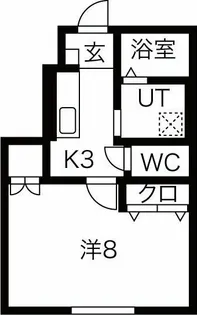 チュテレール【1階】の間取り
