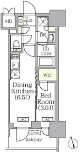 プライムガーデン銀座八丁堀【4階】の間取り