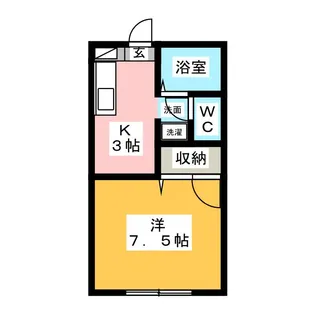サーティンガーデンD【1階】の間取り