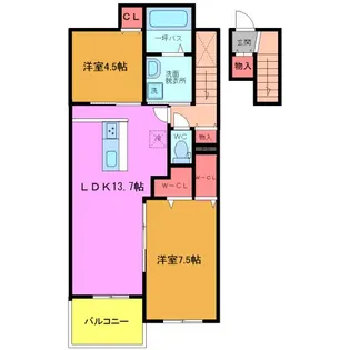 グランメール【2階】の間取り