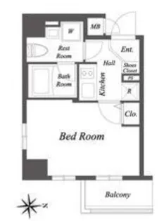 ルクレ住吉【5階】の間取り