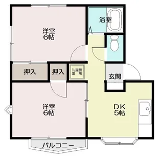 フラット小松 A棟(小名浜寺廻町)【2階】の間取り