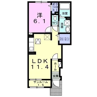 カバージョ【1階】の間取り