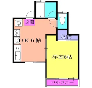 海老名国分パークハイツ弐番館【1階】の間取り