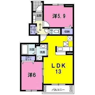 グレイス レジデンスK II【1階】の間取り