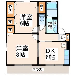 キャッスルコンフォート【1階】の間取り