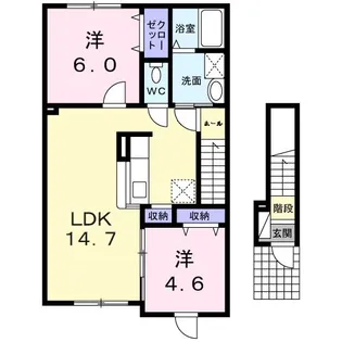 セイバリー英(はなぶさ)I【2階】の間取り