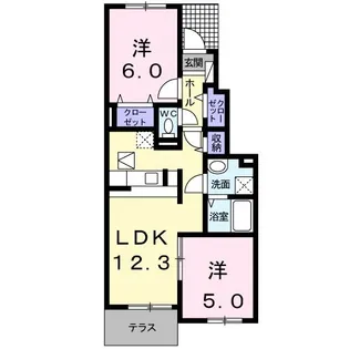 サンアムール【1階】の間取り