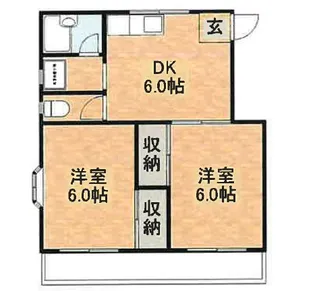 コーポ村松B【1階】の間取り