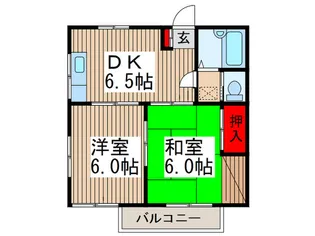シティハイム1号館【2階】の間取り