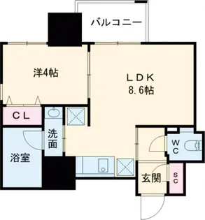 PLUM・YU【2階】の間取り