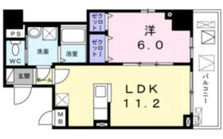 ムーンヒルズ大阪【6階】の間取り