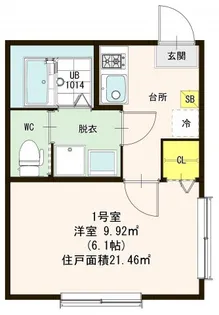 T s フラット【3階】の間取り