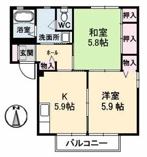Villa Etoile【1階】の間取り