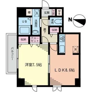 フォーレスト清水橋【3階】の間取り