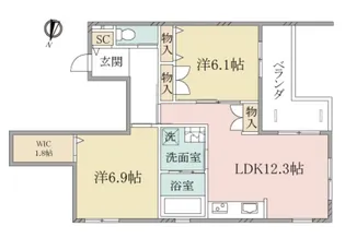 (シニア限定)ヘーベルヴィレッジ世田谷1丁目~Paysage Clai【2階】の間取り