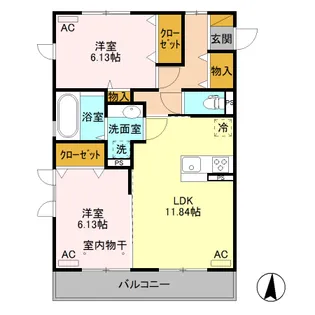 ライズ グレースA【3階】の間取り
