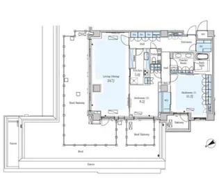 パークアクシスプレミア表参道【4階】の間取り
