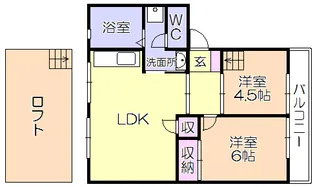 グレースコーポ合川B【2階】の間取り