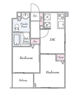 クィーンシティ板橋本町ラディウス【2階】の間取り