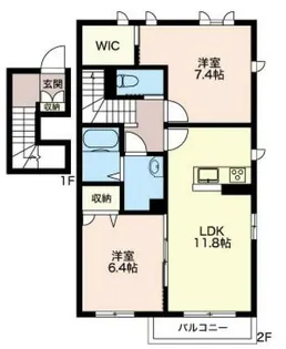 ミヤビ・ユー【1階】の間取り